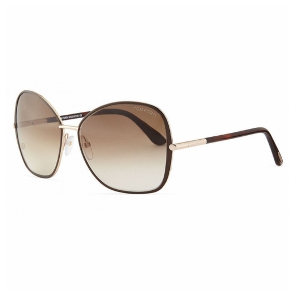 Tom Ford Solange Brown Gradient Butterfly Oversized Sunglasses